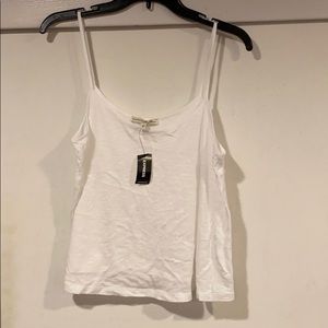 Brand new cropped express white tank!